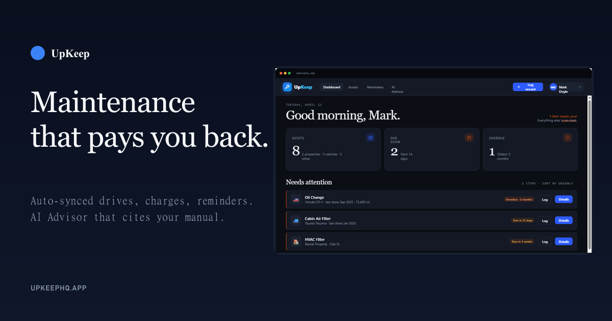 UpKeep — Asset Maintenance, Made Simple